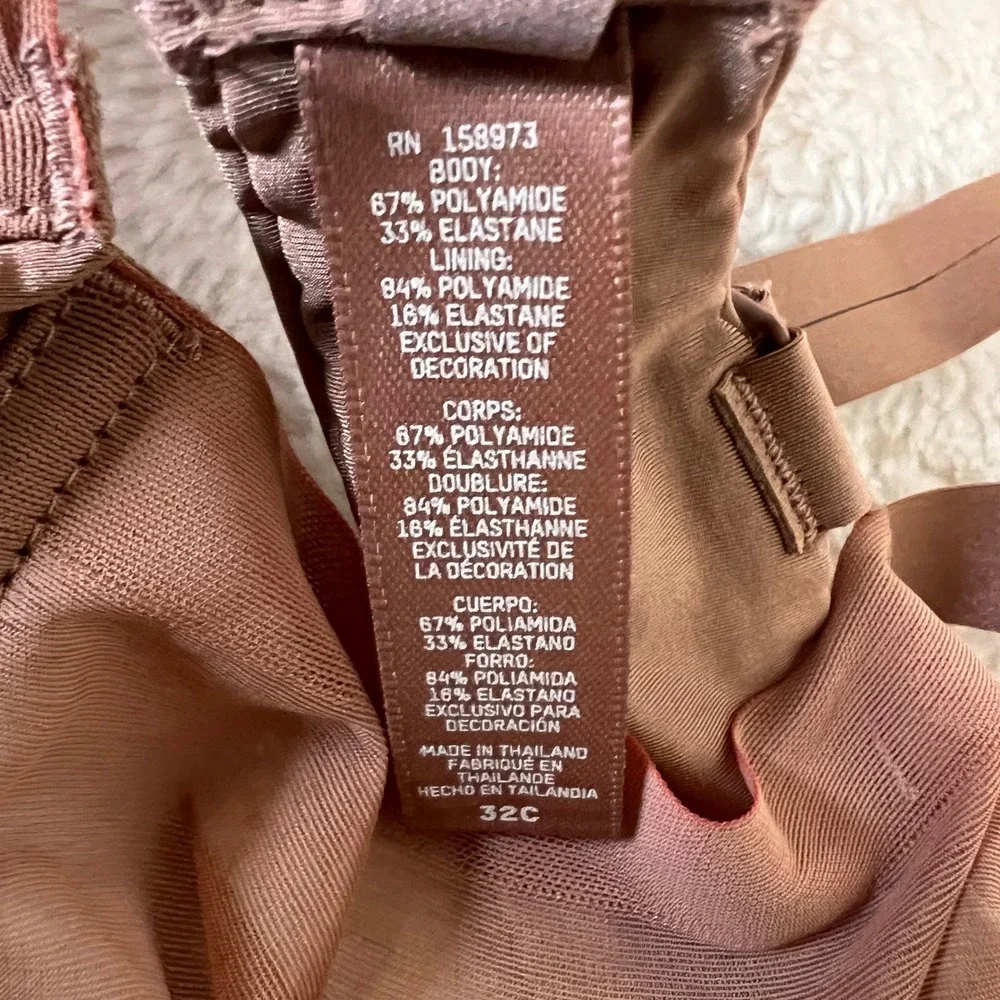 SKIMS Fits Everybody Balconette Bra Nude Beige Underwire Adjustable Straps 32C - Picture 4 of 9